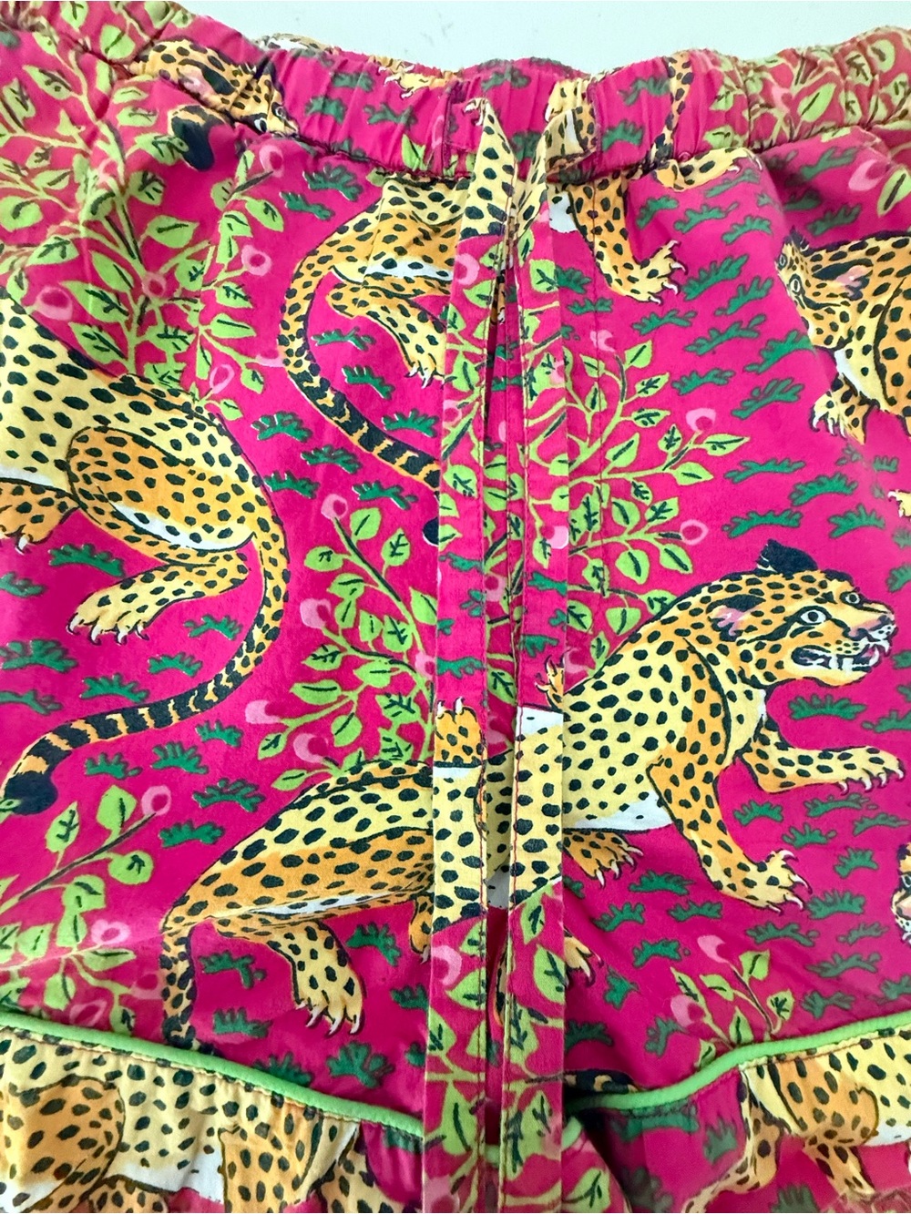 Print Fresh Pajama Set Womens XS Pink Bagheera Leopard 100% Organic Cotton - Picture 11 of 16